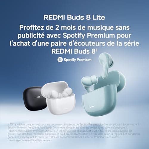 XIAOMI REDMI Buds 8 Lite True Wireless In-Ear Bluetooth Earbuds, Active Noise Cancelling 42 DB, 12.4 mm Speaker Powerful Bass, Up to 36 Hours Playtime, Bluetooth 5.4 Black - Image 5