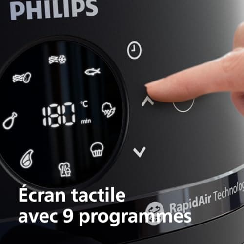 Philips Air Fryer Series 2000-6.2L, 13 Ways to Cook, RapidAir Technology, Up to 90% Less Fat, Cooking Window, 6.2L Tank, Touch Screen, Black (NA230/00) - Image 6