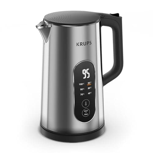 Krups Selection, Electric kettle, 6temperatures, Real-time display, 30minutes warm, BW871DF0, Metal - Image 3