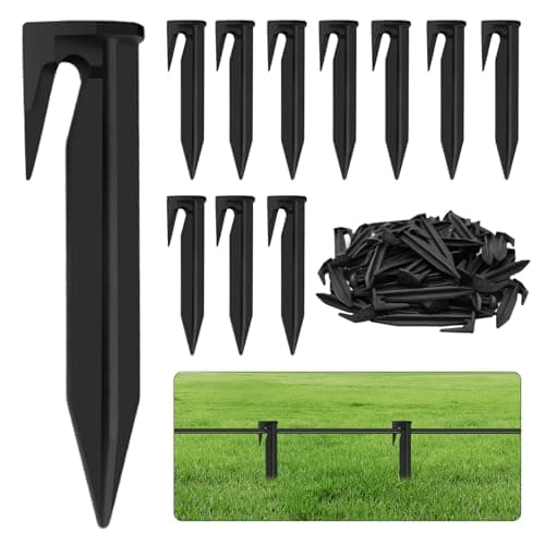 100 x Robotic Wire Pegs, Cable Fixing Pegs, Ground Pegs for Robot Lawnmower, Accessories for Peripheral Cables Lawn Mower Robot, Compatible with Husqvarna Gardena Worx Bosch - Image 2