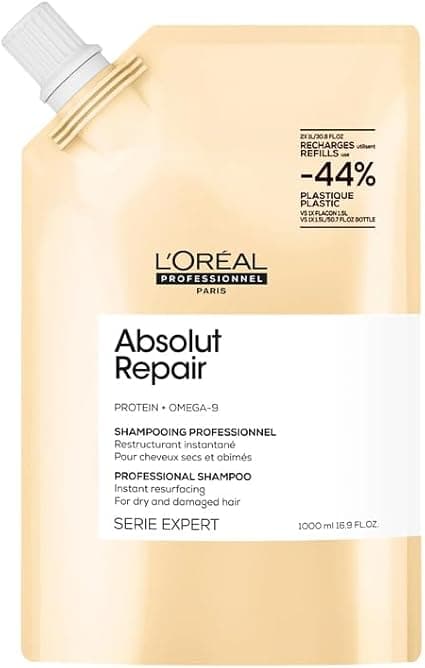 L'OREAL Absolut Repair Shampoo Refill for Dry and Damaged Hair 1000ml - Image 1