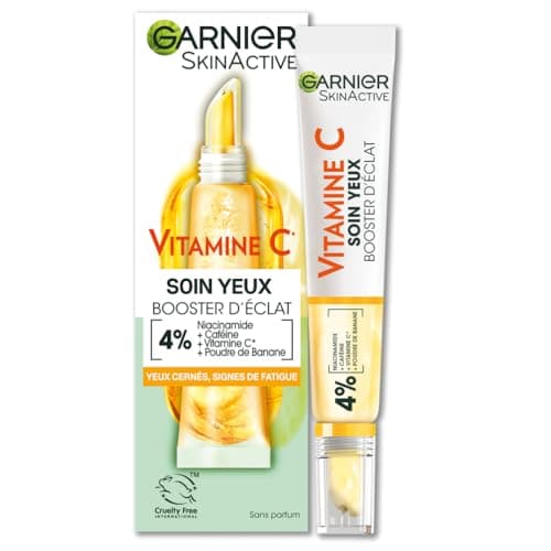 GARNIER Skin Active - Soin Yeux Booster D'Éclat - Réduit Les Cernes & Signes De Fatigue - Niacinamide, Caféine, Vitamine C, Poudre De Banane - Vegan & Cruelty Free - Tous Types de Peaux - 15 ml - Image 3