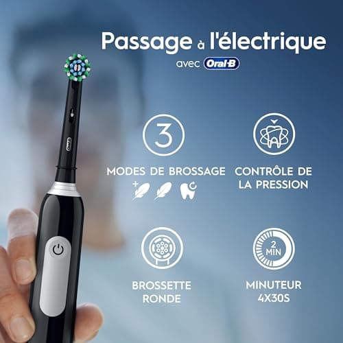 Oral-B Duo Pro 1 Electric Toothbrushes, Black and Pink, with 3 3D Cleaning Modes Including Softness, Brushing with Oscillo-Rotations and Pulsations, Replacement Round BrushesOral B, Charger - Image 4