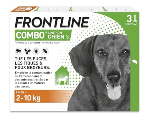 FRONTLINE Combo Dog - Anti-Flea, Tick, Lice Crusher - Protects the Home - Removes Fleas for 8 Weeks/Ticks for 4 Weeks - For Small Dogs 2 to 10 kg - 3 Spot-On Pipettes - Image 3