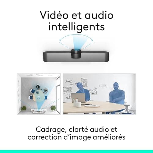 Logitech MeetUp, ConferenceCam System, Webcam Video Conferencing, Ultra HD 4K/1080p/720p, 3 Customizable Microphones/Speakers, 120° Extended Field of View, PC/Mac/Laptop/Macbook/Tablet - Image 7