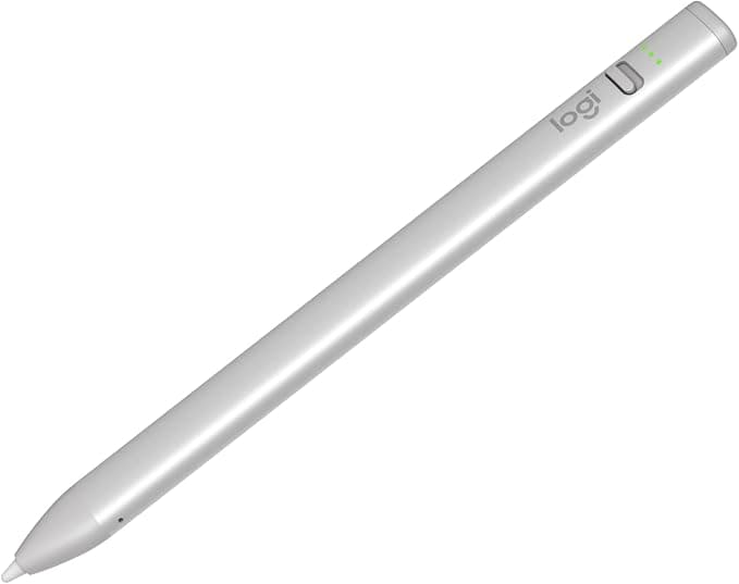 Logitech Digital Stylus Pen for All iPad (2018 and later versions) with Apple Pencil Technology, Stable Design and Dynamic Smart Tip - Silver/Orange - Image 1