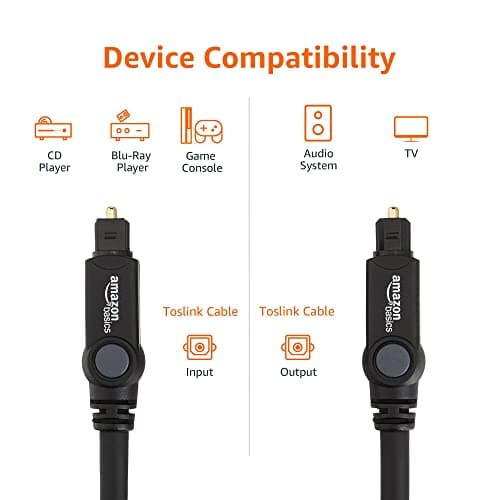 Amazon Basics TOSLINK Digital Audio Optical Cable 1 m, Black - Image 4