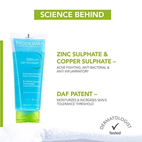 BIODERMA Sébium Gel Moussant – Nettoyant purifiant doux – Élimine l’excès de sébum et les impuretés – Peaux mixtes à grasses – Prescrit par des dermatologues – Tube 200 ml - Image 4