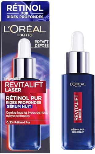 L'Oréal Paris - Retinol Anti-Wrinkle Night Serum - Special Anti-Aging Facial Care for Deep Wrinkles - Firming & Supple Skin - All Skin Types - Revitalift Laser - 30 ml - Image 2