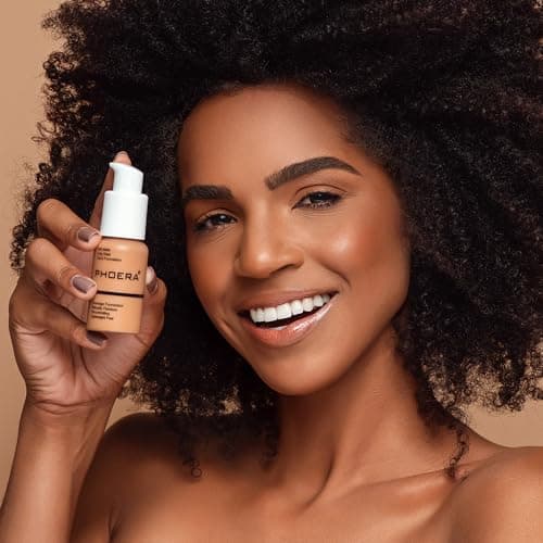 PHOERA Fond de Teint,PHOERA Foundation,imperméable Professional Makeup Fond de Teint Liquide Couvrant Tenue 24h - Matte & Poreless Finish (102+104/ Nude+Buff Beige) - Image 7