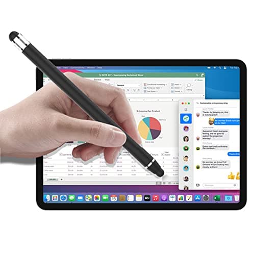 2 Pcs Universal Touch Screen Stylus Pen 2 in 1 Capacitive Touch Stylus Compatible with Tablets, Smartphones, Mi, Samsung Galaxy (Black + Rose Gold) - Image 5