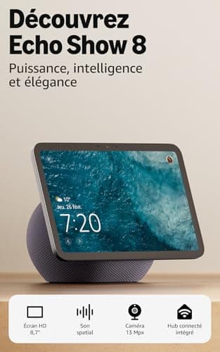 Amazon Echo Show 8 (newest gen), Vibrant HD 8.7" display with spatial audio and Alexa, Graphite - Image 3