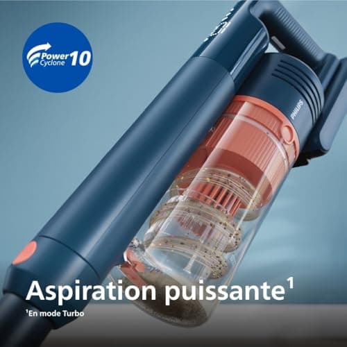 Philips SpeedPro Max 5000 Series Cordless Vacuum Cleaner, Pet Brush, Powerful Suction, 60 Min Runtime, Brush with LED Lights, Aqua Module, Crevice Tool and Combination Accessories (XC5142/01) - Image 3