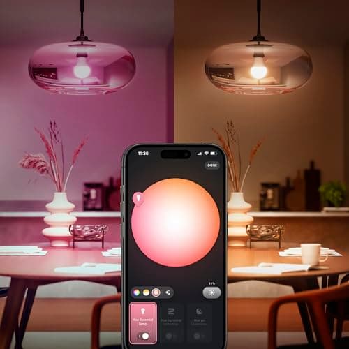 Philips Hue Essential A60 LED Smart Bulb, White and Color Ambience, E27 Philips Hue Bulb, 8W, 2200-6500K, 806 Lumens, Dimmable, Compatible with Alexa, Google Assistant and Apple Home - Image 4