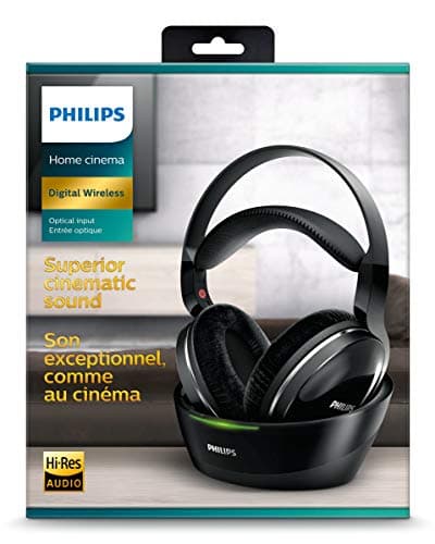 Philips SHD8850/12 Wireless Over-Ear TV Headphones HiFi Wireless Headphones (Excellent High Resolution Sound, Useful Range 30m, Charging Base, Velvet Pads) Black - Image 3