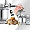 KESSER® K-KM 3000 Universal 3-in-1 Food Processor with Meat Grinder, Kneader | Multifunctional Blender | 1.5L Juice Extractor, Sausage Kit, Pasta and Cookie Moulds, Silver - Image 7