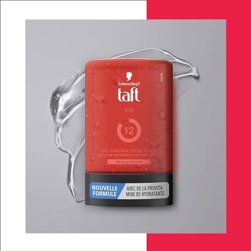 Taft - Schwarzkopf - Styling Tube Gel - Gel V12 - Express Drying - Extra Strong Hold - Gentle on Hair and Scalp - No Sticky Effect - Formula Provitamin B5-250ml - Image 6