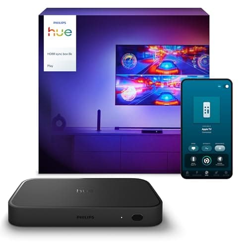 Philips Hue Play HDMI Sync Box 8K - Connected Box to Sync up to 10 Lights with Your Video Games, Movies and Music - Requires Philips Hue Bridge - Dolby Vision HDR10+ Compatible - Image 2