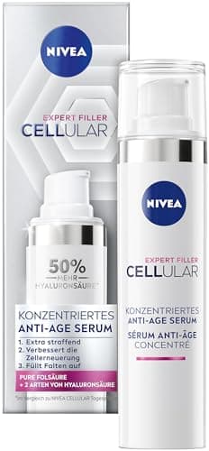 NIVEA Sérum anti-âge concentré anti-rides avec acide hyaluronique et folique, sérum concentré à l'acide hyaluronique pour une peau plus jeune, Cellular Expert Filler (40 ml) - Image 2