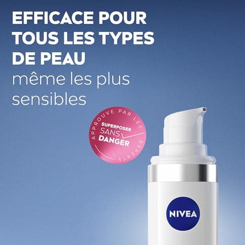 NIVEA Cellular Expert Filler Soin Fluide anti-UV quotidien SPF 50+ (1x 30 ml) — Soin visage enrichi en Acide Hyaluronique pur et Licochalcone A — Fluide Anti-âge hydratant - Image 7