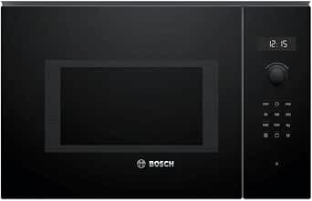 Bosch BEL554MB0 Series 6 Built-In Microwave / 900 W / 25 L / 31.5 cm Turntable / Left Door Stop / Black / AutoPilot 8 / Grill Function          [Energy Class B]