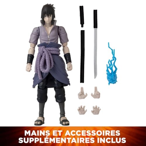 Bandai - Anime Heroes - Sasuke Uchiwa Figurine - Naruto Shippuden - Anime Heroes Action Figure 17 cm - Official Manga Naruto Licence - Articulated Sasuke Figurine - Child Toy 4+ - 36902 - Image 7