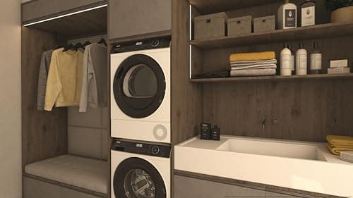 Haier I-Pro Series 3, HD100-A2939E-IT, Tumble Dryer, 10 kg, Class A ++, 65 dB, Steam, 15 Programs, White, AxLxD 84.5 x 59.5 x 66.5 cm - Image 7