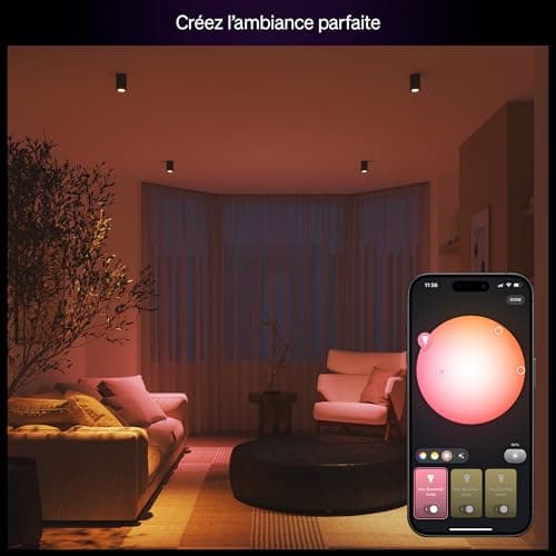 Philips Hue Essential Starter Kit with Bridge+3 Smart Bulbs GU10 Essential + Smart Button, WACA, 2200-6500K, Dimmable, Smart Bulb Compatible with Alexa, Google Assistant, Apple Home - Image 5