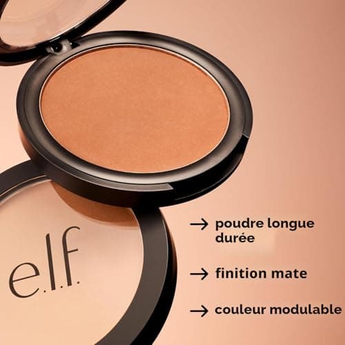 e.l.f. Poudre bronzante infusée d'apprêt (longue tenue/mate/gras/légère/se mélange facilement/contourne les joues/tenue toute la journée), Forever Sunkissed, 1 pièce - Image 6