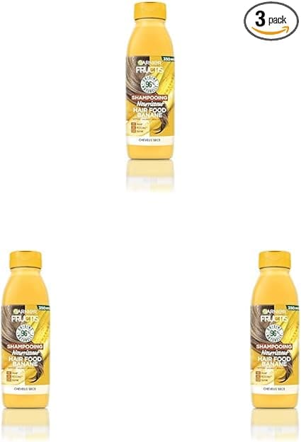 Fructis Garnier Fructis Hair Food Banana Shampoo for Dry Hair 350 ml (Pack of 3)