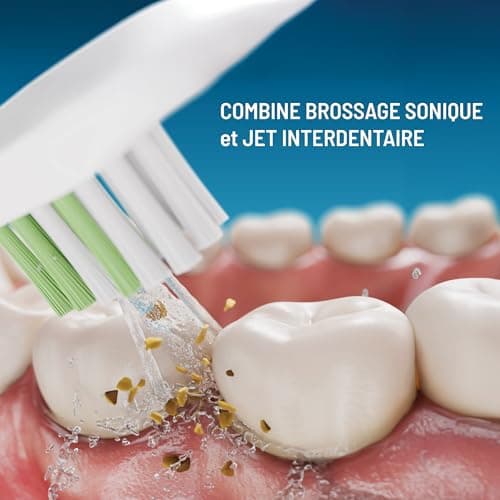Julia 3-in-1 Sonic Electric Toothbrush | Brushing+Interdental Jet+Descaling | 48,000 Vibrations/min | USB Rechargeable | For Sensitive Gums & Braces Wearers - Image 4