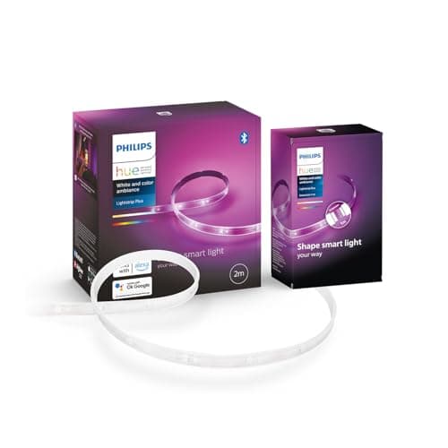 Philips Hue White & Color Ambiance, 2m and 1m Extension, V4, Base, Expandable, Bluetooth Compatible, Works with Alexa, Google Assistant and Apple Homekit - Image 3