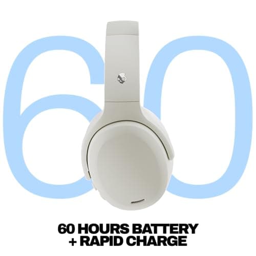 Skullcandy Crusher ANC 2 Wireless Bluetooth Over-Ear Headphones, Extra USB-C Cable, Multisensory Bass, Active Noise Cancellation, 60 Hours Battery Life - White - Image 6