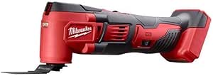 Milwaukee 2626-20 M18 18000 OPM 18V Lithium-ion Cordless Orbit Multi Tool with Wood Cutting Blades and Sanding Pad with Sheets Included (Battery Not Included, Power Tool