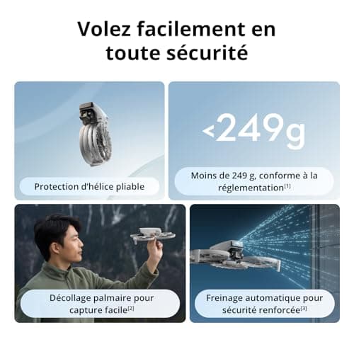 DJI Flip, Drone Camera 4K UHD for Adults, <249g, 3-Axis Carrycot Stabilization, 13km Video Transmission, Palm Takeoff, Auto Return, 31min Flight Time, Smart Flight - Image 3