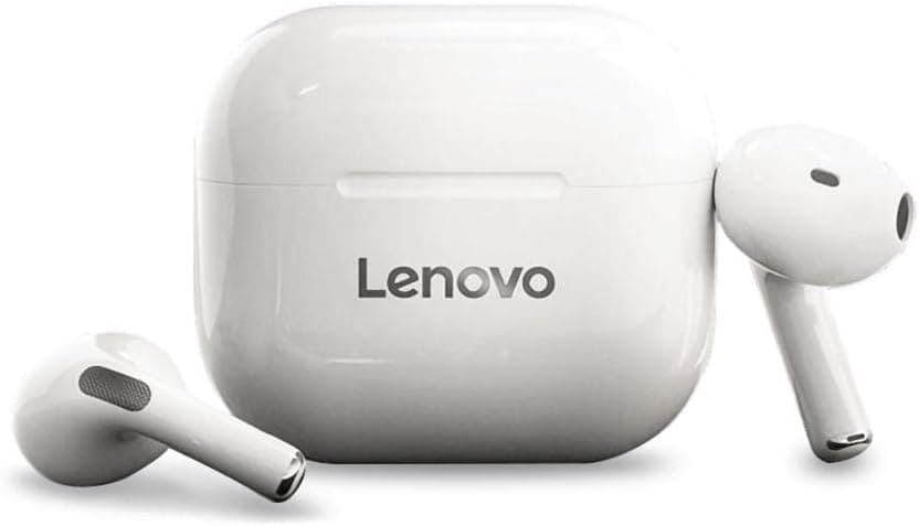 Lenovo TWS Écouteurs stéréo sans fil Bluetooth avec contrôle tactile et étui de chargement de 230 mAh - Image 1
