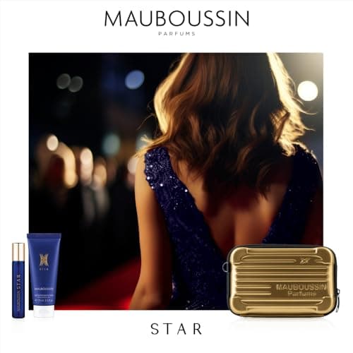 Mauboussin - Coffret Prestige Star : Eau de Parfum 90ml, Lait Corps 75ml, Travel Spray 20ml & Sac Bandoulière - Image 5