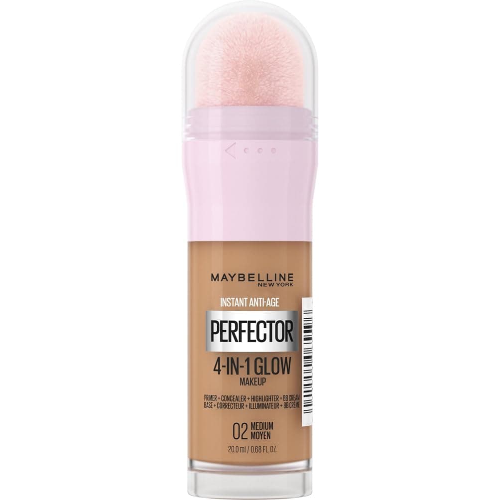 Maybelline New York 4-in-1 Illuminating Complexion Perfector - Base/Concealer/BB Cream/Highlighter - Instant Glow Perfector 4-in-1 Foundation - Shade : Medium (02) - 20ml - Image 1