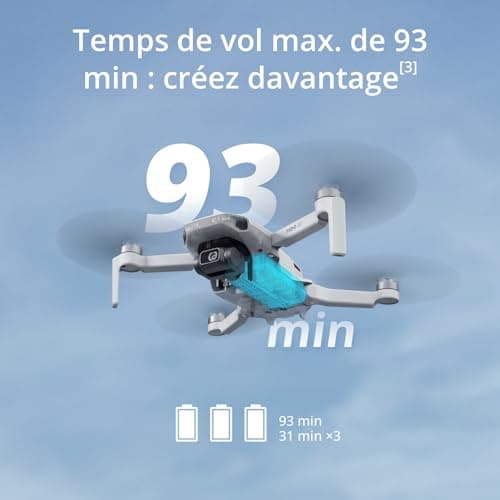 DJI Bundle Fly More Mini 4K, Camera Drone 4K UHD, Less than 249g, Video Transmission over 10km, Auto Return, Three Batteries, Flight Time max. 93 min, C0, QuickShots - Image 6
