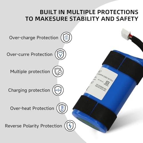 K KYUER SUN-INTE-265 Battery Speaker for JBL PartyBox on-The-Go Powerful Portable Bluetooth Party Speaker Battery with Tools 2475 mAh 7.2 V - Image 7
