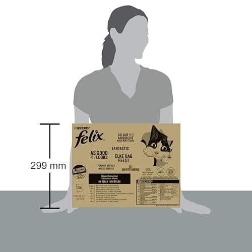 Felix | Tender Tapered | Complete Food for Adult Cats | Mixed Selection: Beef, Chicken, Salmon, Tuna | Jelly | Single Serving | 120x85g - Image 6