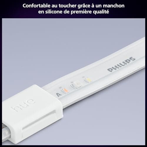 Philips Hue White and Color Ambiance, Kit de base ruban LED Lightstrip 3 mètres Smart LED pour l'intérieur - 1 pack - Contrôle avec Hue App - Fonctionne avec Alexa, Google Assistant et Apple HomeKit - Image 7
