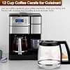 Cuisinart DCC-1200PRC Coffee Maker Replacement Glass Jug 12 Cup for Cuisinart DCC-1200 DGB500BK DCC-1100BK DCC-2650 CHW-12 DGB-550BK1 DGB-625BC DGB-700BC - Image 3