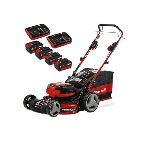 Einhell Professional Tondeuse à Gazon sans Fil GP-CM 36/47 S HW Li Power X-Change (36V, 47 cm Largeur de Coupe, autotractée, Moteur sans Charbon) Livré avec 4 Batteries 4,0Ah et 2 Chargeurs Doubles - Image 5