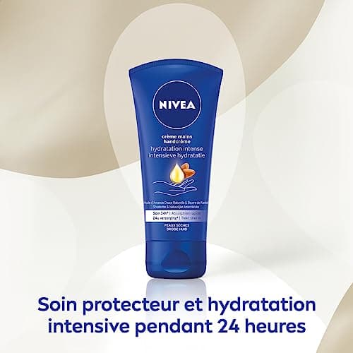 NIVEA Crème mains nourrissante peaux très sèches (1 x 75 ml), soin hydratant à l'huile d'amande douce, crème mains hydratante efficace 24 h - Image 3