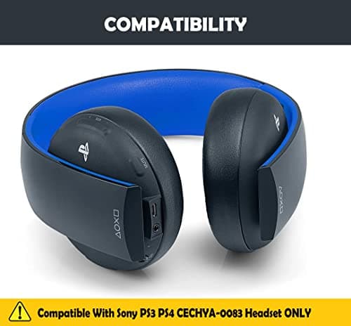 Replacement Earpads Compatible with Sony Playstation PS3, PS4 CECHYA-0083 Headset, Premium Earpads with Soft Protein Leather/Memory Foam - Image 3