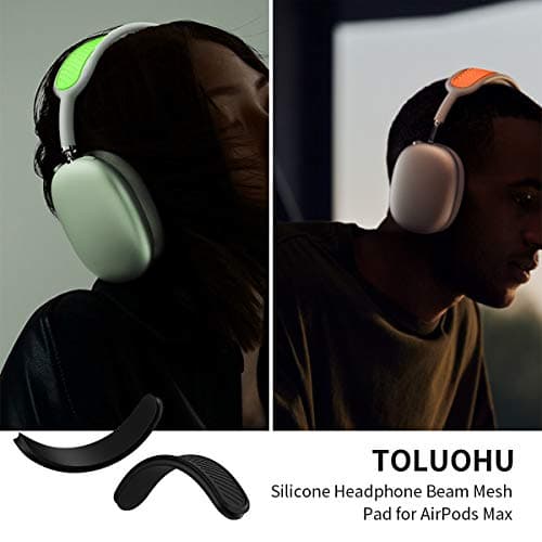 Headband Cushion for Apple AirPods Max, Soft Silicone Washable Dustproof Accessories Compatible with Knitted Mesh Canopy (Black) - Image 8