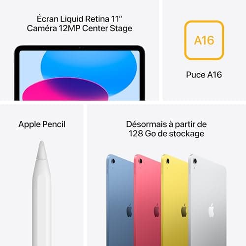 Apple iPad with A16 Chip: 11-inch Liquid Retina Display, 256GB, Wi-Fi 6, 12MP Front/Rear Cameras, Touch ID, One-Day Battery Life - Pink - Image 7
