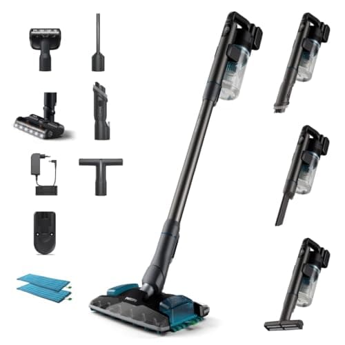 Philips 8000 Series Pet Cordless Vacuum Cleaner, 80 Min Autonomy, Powerful Suction, Floor Recognition, Smart Screen, LED Tips, Aqua & Animals, Anti-Allergic Filtration (XC8055/01) - Image 3