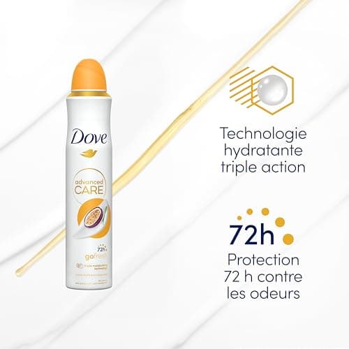 DOVE - Women's Advanced Care Passion Fruit and Lemongrass Deodorant - Antiperspirant Spray - 72 hours of protection (6 x 200 ml)​ - Image 6